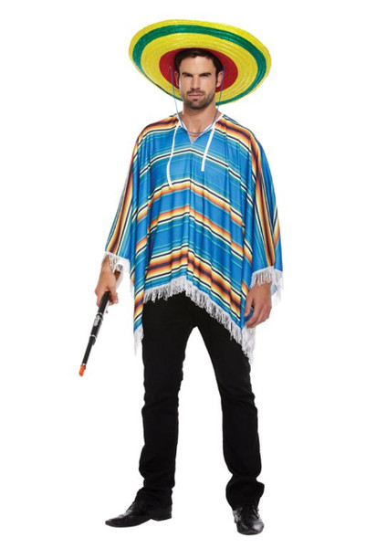 Poncho Adult Blue