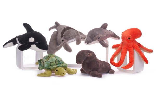 Eco Earth Sealife Animal Orca Whale Plush Toy 30cm