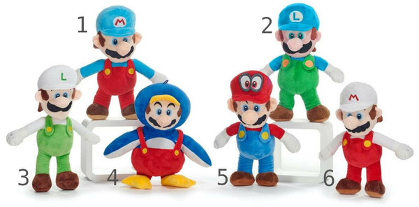 Luigi Pale Blue Top Plush Toy 36cm