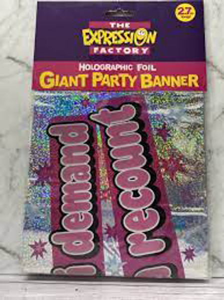 60th Pink Giant Banner 2.7m