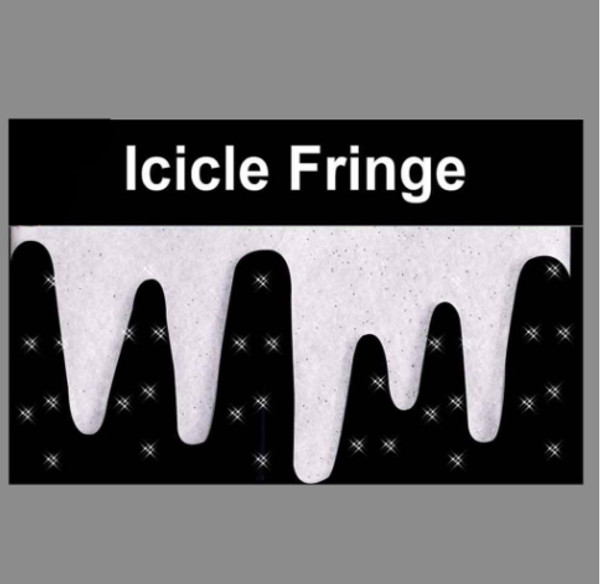 Icicle Drape Glitter Icicle Fringe 1.2m Pk2