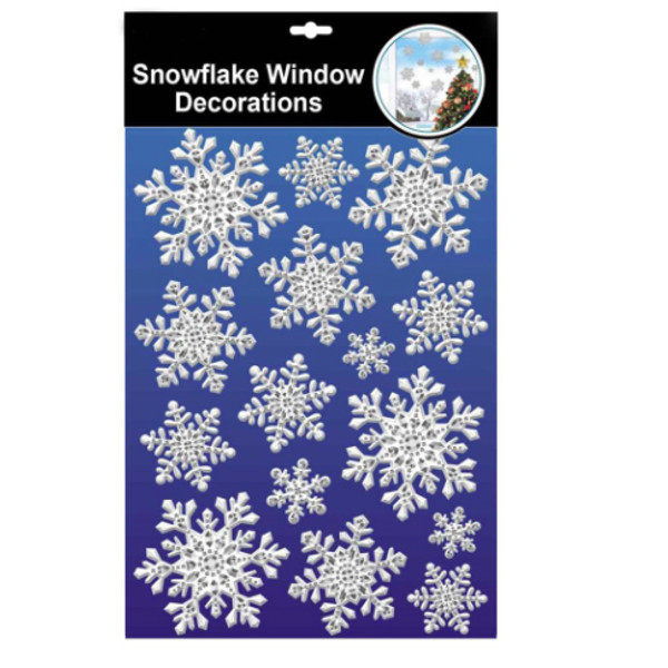 Embossed Snowflake Window Stickers XL