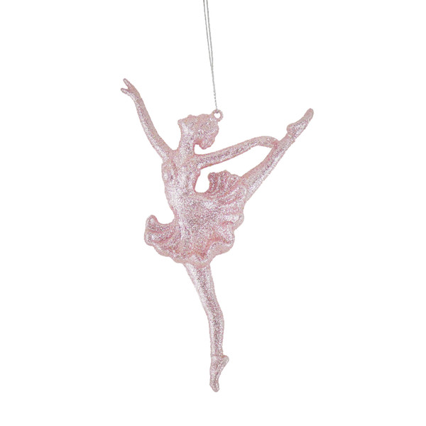 Glitter Ballerina Tree Decoration Blush 16cm