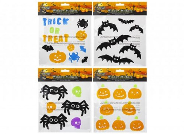 Halloween Gel Window Stickers PBH Spiders 20x20cm