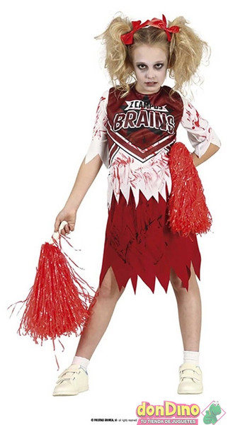 Child Zombie Cheerleader Skirt and Top Age 7 to 9 Years