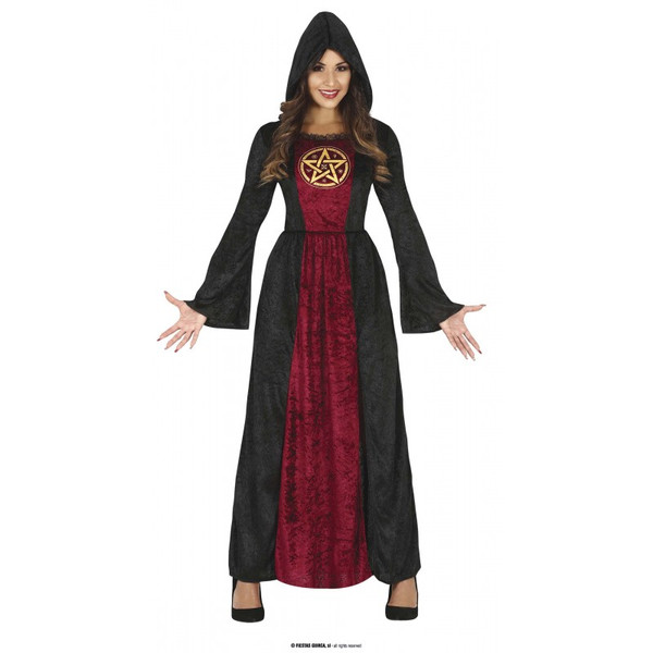 Ritual Lady Satanic Long Hood Dress Large Size 42 to 44