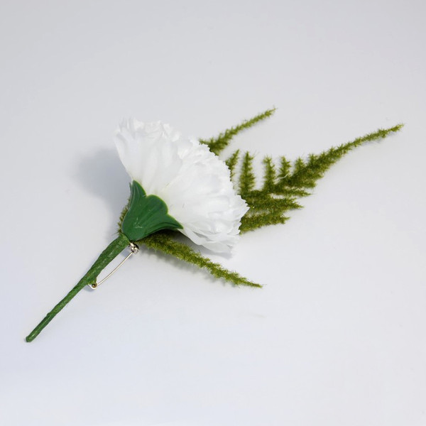 White Carnation Corsage