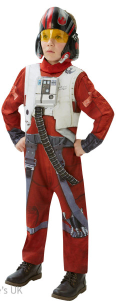 Star Wars Poe X Wing Fighter Deluxe Costume Age 11 12 Years