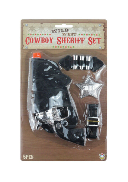 Cowboy Sheriff Set inc Gun 5pce