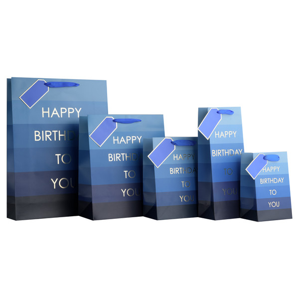 Happy Birthday to You Blue Gift Bag Medium