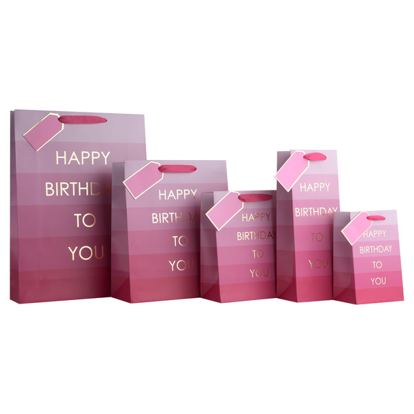 Happy Birthday to You Pink Gift Bag Large