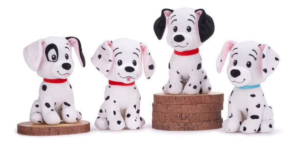 Dalmatian Red Collar 1 Pink and 1 Black Ears Plush Toy 12in 