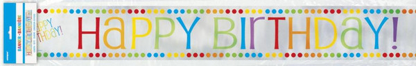 Rainbow Birthday Banner 12ft