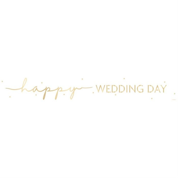 Happy Wedding Day Foil Banner 9ft Happy Wedding Day Foil Banner 9ft