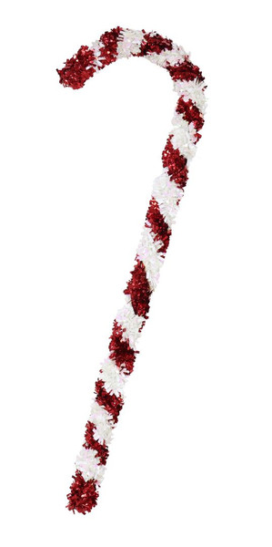 GIANT TINSEL CANDY CANE 120cm
