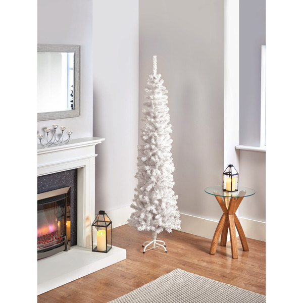 2.2m Slimline Spruce Pine Tree White