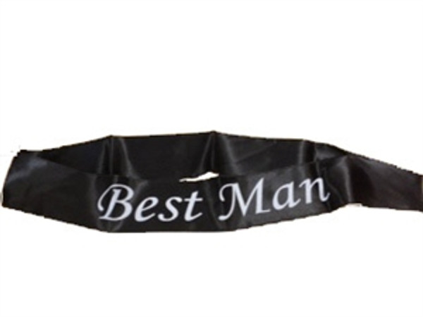 Hen Party Black Best Man Sash