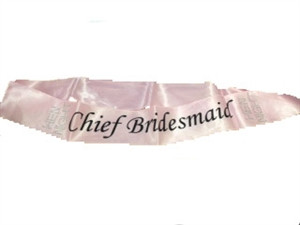 Hen Party Diamante Pink Chief Bridesmaid Sash