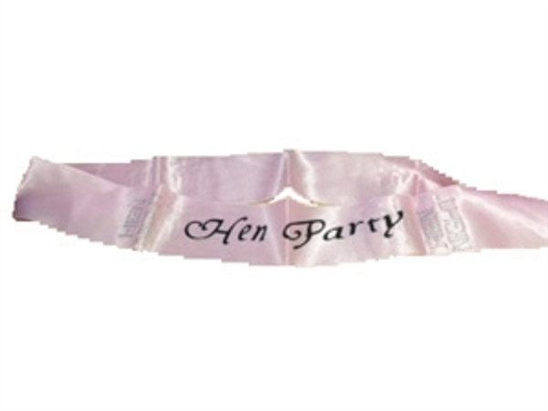 Hen Party Diamante Pink Hen Party Sash