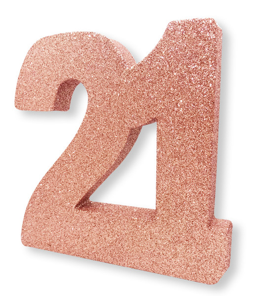 Table Number Age 21 Rose Gold