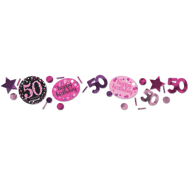 Pink Celebration Age 50 Confetti 34g Pink Celebration Age 50 Confetti 34g