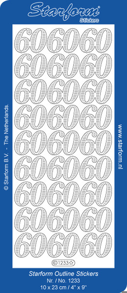 Peel Off  Number 60 Silver