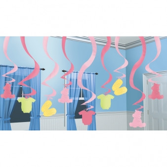 Baby Shower Hanging Swirl Decoration