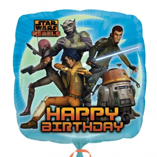 H100 18in Foil Balloon Happy Birthday Star Wars
