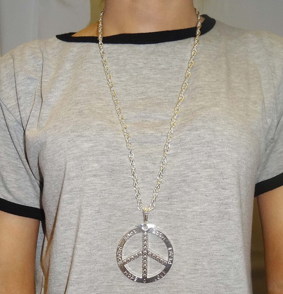 Peace Necklace Silver