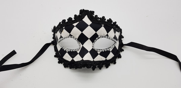 Masquerade Venetian Mask Harlequin Small Diamond