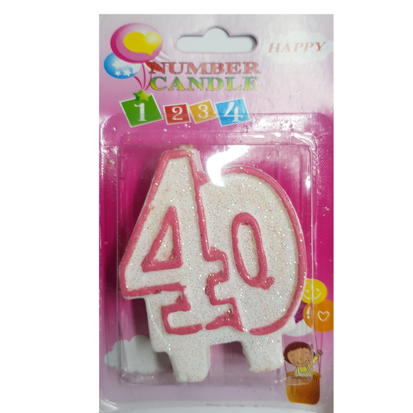 Pink Candle Number 40