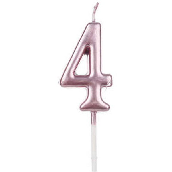 Rose Gold Candle Number 4