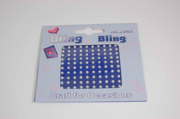 Bling Pearl Dots 3mm Pk100 White