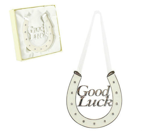 Horseshoe Good Luck Silver Cream