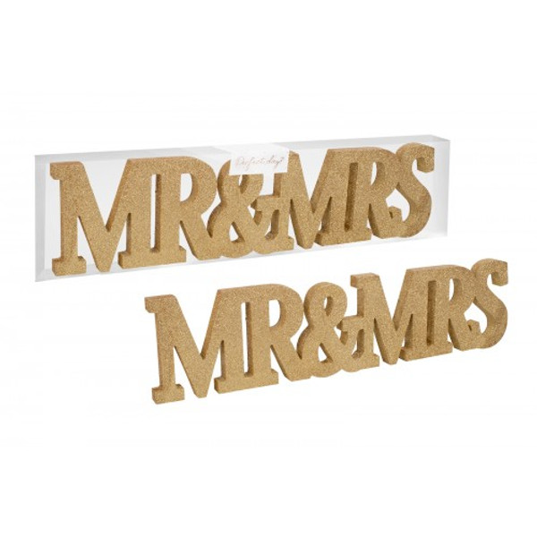 Perfect Day Mr and Mrs Wooden Letter Sign 55.8cmx13.5cmx2.2cm 