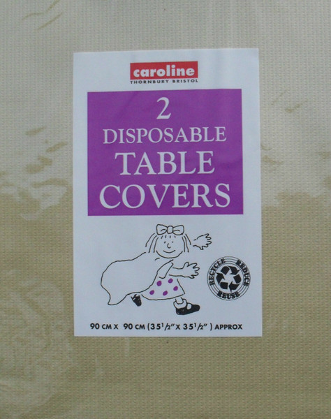 Square Paper Tablecovers Gold Pk2