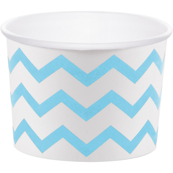 Treat Cups Blue Chevron Pk6