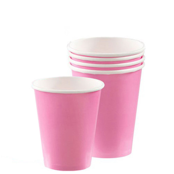 Paper Cups Pk8 266ml New Pink