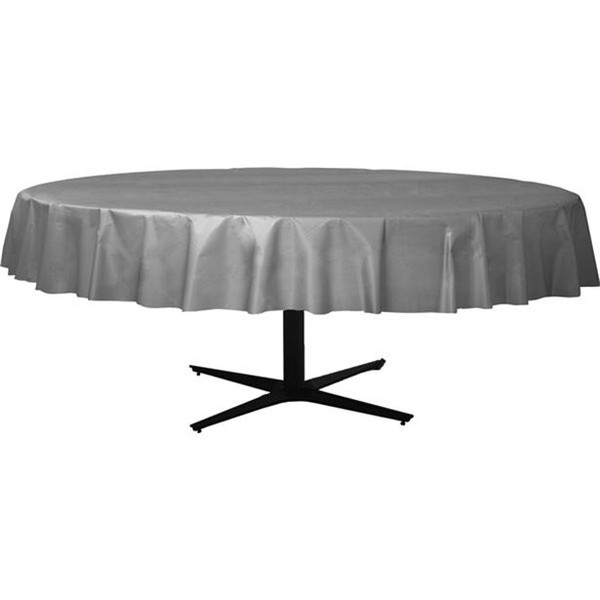 Tablecover Round 84in Diameter Silver