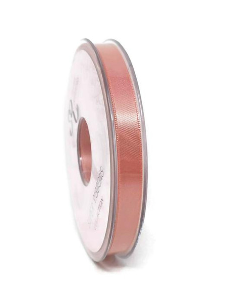 Double Face Satin Ribbon 15mm Rose Gold 20m