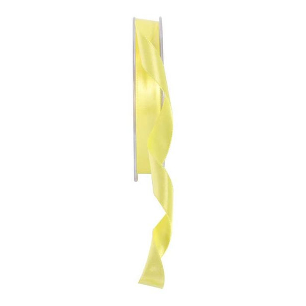 Double Face Satin Ribbon 15mm Yellow 20m