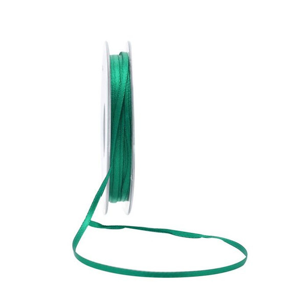 Double Face Satin Ribbon Sale 3mm Emerald Green 50m