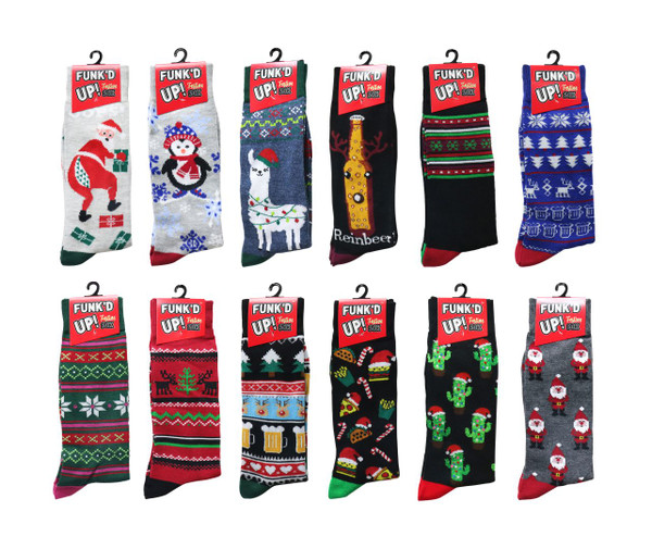 FESTIVE MENS SOCKS MEGA MIX 1 PAIR