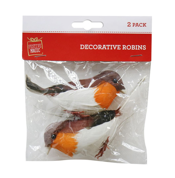 Decorative Robins 2Pcs