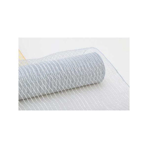 30ftx20in Deco Mesh Ribbon Silver 30ftx20in Deco Mesh Ribbon Silver