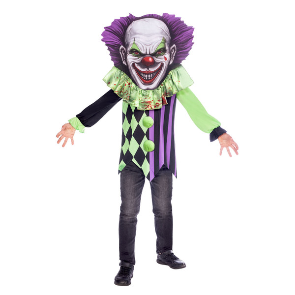 Scary Clown Big Head Age 6 to 8 Years