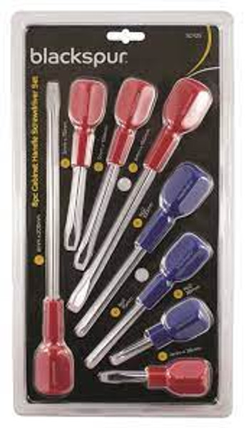 Blackspur 8pce Cabinet Screwdriver Set Blackspur 8pce Cabinet Screwdriver Set