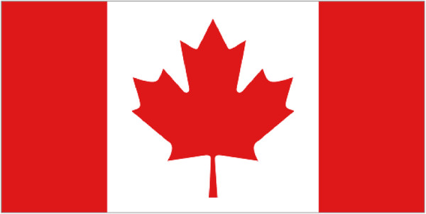 Flag 15cm Canada Pack of 10