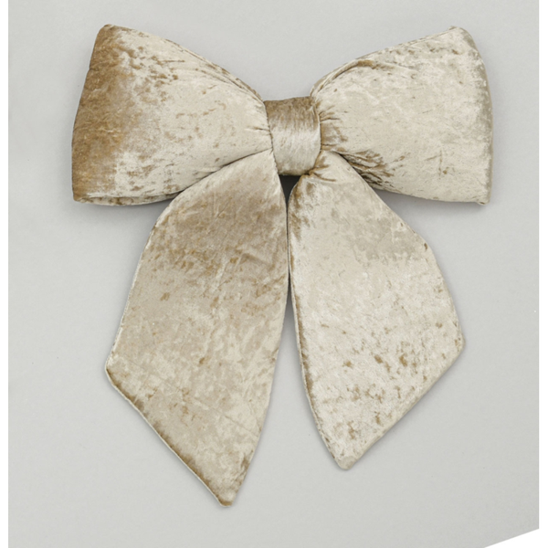 48cm Plush Bow Decoration Beige