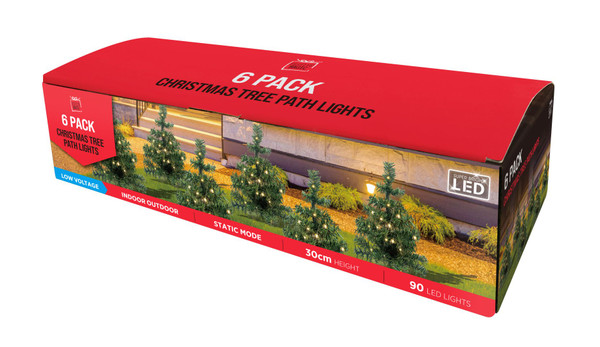 CHRISTMAS TREE PATH LIGHTS 6 PIECES